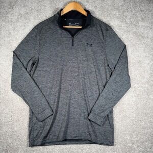 Under Armour Golf Men's Medium 1/4 Zip Long Sleeve HeatGear Pullover Gray